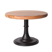 Load image into Gallery viewer, High Base Wooden Cake Plate Stand