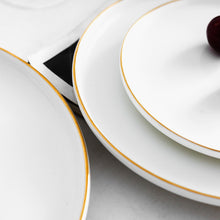 Load image into Gallery viewer, Ceramic Plate Solid Gold Edge