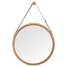Load image into Gallery viewer, Leather &amp; Bamboo Mirror