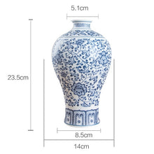Load image into Gallery viewer, Blue and White Ginger Jar Vase