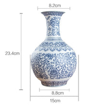 Load image into Gallery viewer, Blue and White Ginger Jar Vase