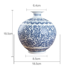 Load image into Gallery viewer, Blue and White Ginger Jar Vase