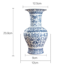 Load image into Gallery viewer, Blue and White Ginger Jar Vase