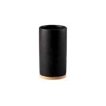 Load image into Gallery viewer, Ceramic Bathroom Accessories Set with Bamboo Base