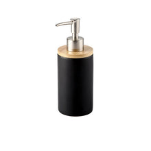 Load image into Gallery viewer, Ceramic Bathroom Accessories Set with Bamboo Base