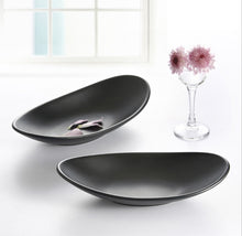 Load image into Gallery viewer, Oval Black Ring Dish