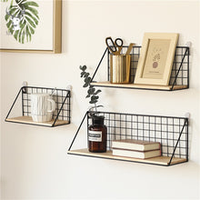 Load image into Gallery viewer, Iron &amp; Wooden Wall Shelves
