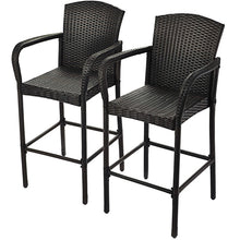 Load image into Gallery viewer, 2 pcs Rattan Bar Stool Chairs