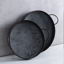 Load image into Gallery viewer, Round Iron Plate With Metal Handles