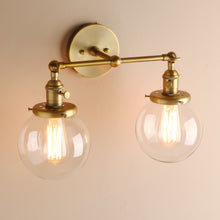 Load image into Gallery viewer, Permo Modern Globe Double Glass Ball Lighting Sconces