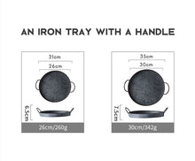 Load image into Gallery viewer, Round Iron Plate With Metal Handles