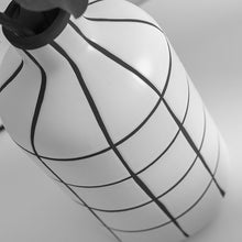Load image into Gallery viewer, Stripes Ceramic Filler Porcelain Black and White Unique Vases