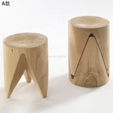 Load image into Gallery viewer, Natural Wood Tree Stump Stool