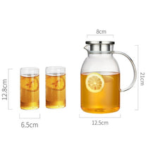 Load image into Gallery viewer, Glass Water Pitcher with Glass Cups