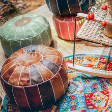 Load image into Gallery viewer, Vegan Leather Pouf