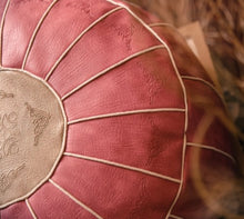 Load image into Gallery viewer, Vegan Leather Pouf