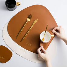 Load image into Gallery viewer, Drop-shaped Waterproof Placemat w/coaster