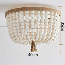Load image into Gallery viewer, Delilah Wooden Beaded Flushmount