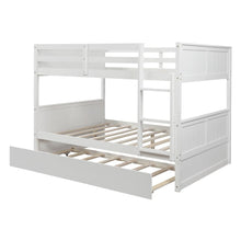 Load image into Gallery viewer, White Solid Pine Wooden Twin Loft Full Bunk Bed Strong Sturdy Frame with Slats
