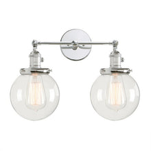 Load image into Gallery viewer, Permo Modern Globe Double Glass Ball Lighting Sconces