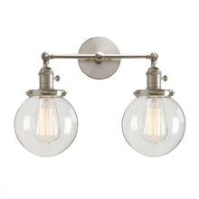 Load image into Gallery viewer, Permo Modern Globe Double Glass Ball Lighting Sconces