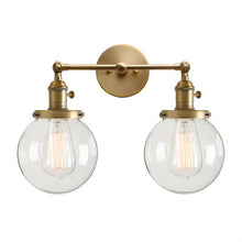 Load image into Gallery viewer, Permo Modern Globe Double Glass Ball Lighting Sconces