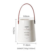 Load image into Gallery viewer, Ceramic Storage with Leather Handle