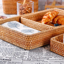Load image into Gallery viewer, Hand-Woven Rattan Storage Tray