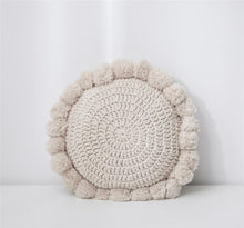 Load image into Gallery viewer, Sunflower Tassel  Knitted Throw Pillow