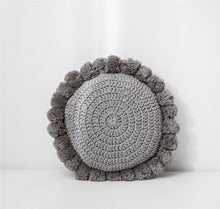 Load image into Gallery viewer, Sunflower Tassel  Knitted Throw Pillow