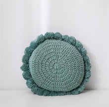 Load image into Gallery viewer, Sunflower Tassel  Knitted Throw Pillow