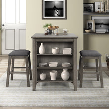 Load image into Gallery viewer, Dining Table with 2 Padded Stools