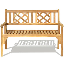 Load image into Gallery viewer, Foldable Patio Bench with Curved Backrest and Armrest