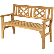 Load image into Gallery viewer, Foldable Patio Bench with Curved Backrest and Armrest