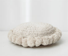 Load image into Gallery viewer, Sunflower Tassel  Knitted Throw Pillow