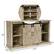 Load image into Gallery viewer, Sliding Barn Door Media Center Console Cabinet for TV's 60"