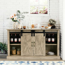 Load image into Gallery viewer, Sliding Barn Door Media Center Console Cabinet for TV's 60"