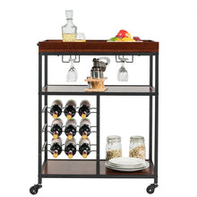 Load image into Gallery viewer, 3 Tier Storage Bar Cart