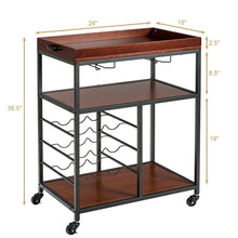 Load image into Gallery viewer, 3 Tier Storage Bar Cart