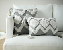 Load image into Gallery viewer, White Tufted Tassel Pillowcase