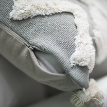 Load image into Gallery viewer, White Tufted Tassel Pillowcase