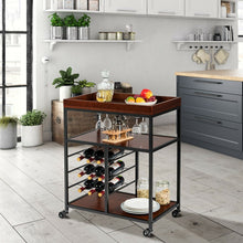 Load image into Gallery viewer, 3 Tier Storage Bar Cart