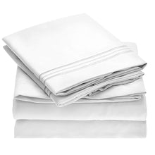 Load image into Gallery viewer, Fitted Bed Sheet 4pcs with Pillowcase, Mattress Covers, Fitted Sheet Sets with Elastic for King Size Bedding Sheet