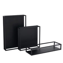 Load image into Gallery viewer, Black Metal Storage Trays