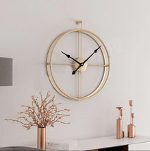 Load image into Gallery viewer, Large Vintage Metal Wall Clock