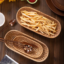 Load image into Gallery viewer, Rattan Bread Storage Tray