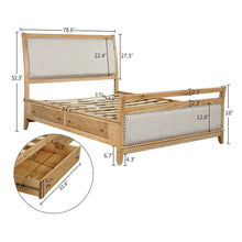 Load image into Gallery viewer, Hazel Upholstered and Wood Storage Queen Bed with Storage Room