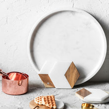 Load image into Gallery viewer, Marble &amp; Wood Coaster