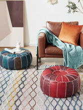 Load image into Gallery viewer, Vegan Leather Pouf