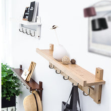 Load image into Gallery viewer, Solid Wood Wall Hanging Rack with 3/4/5/6 hooks